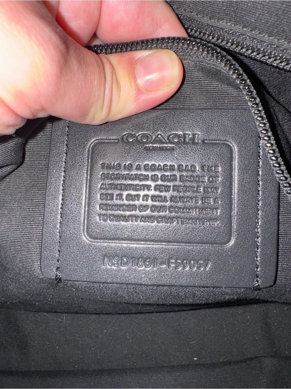 COACH Black Leather Briefcase - Saffiano Crossgrain